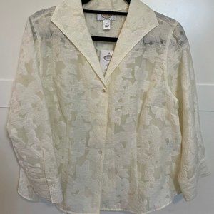 NWT Talbots Lace Blouse, 16P